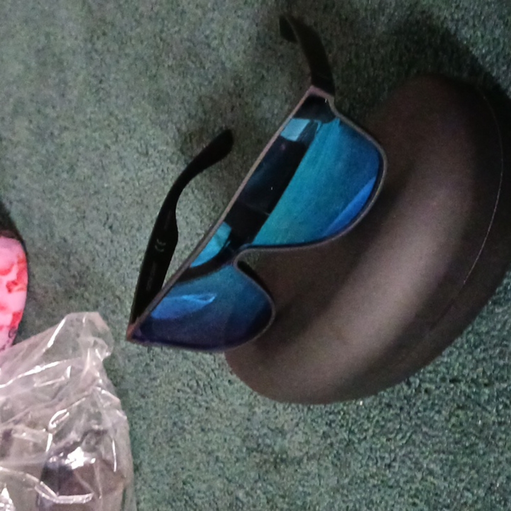 Blue mirrored sunglasses